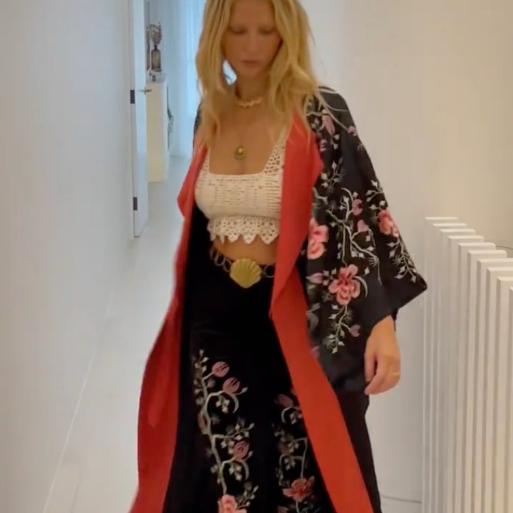 Chasing Unicorns Just Like Heaven Silk Satin Long Kimono
